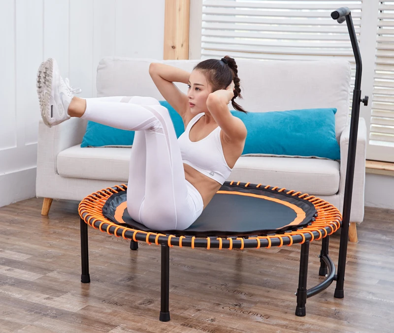 Fitness Trampoline Silent Trampoline Bungee Rebounder Jumping Cardio Trainer Workout for Adults Blue, Green, Orange ,Pink