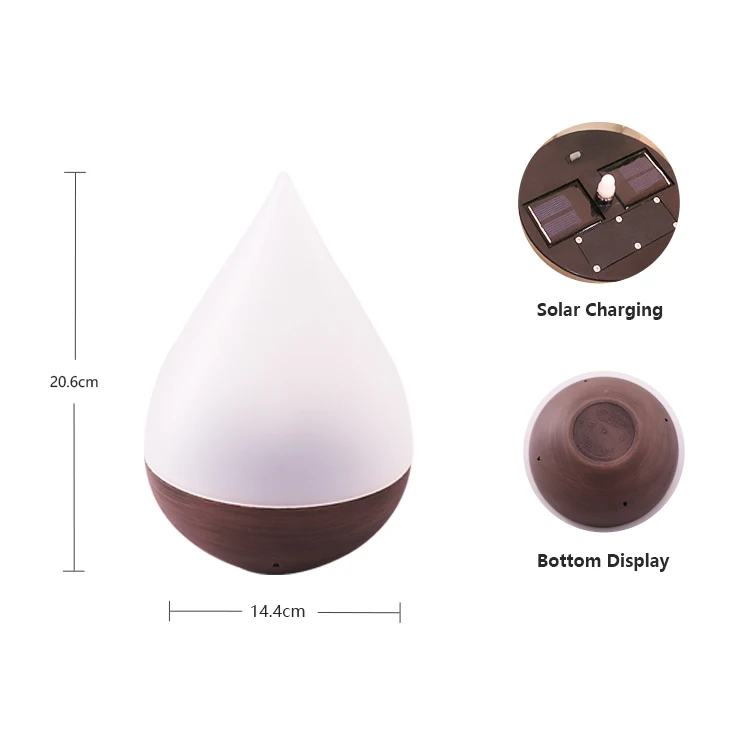 2023 Hot Sale Indoor led Decoration standing Solar Water Drop Light