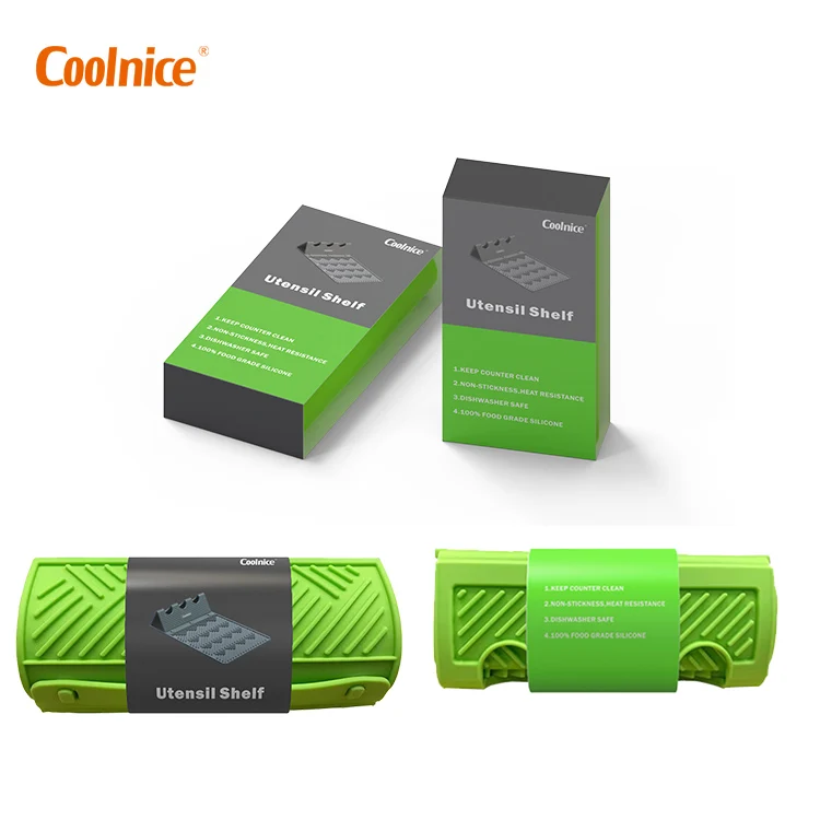  Custom Logo Best Seller Bpa Free Non Slip Heat Resistant Spoon Holder Kitchen Utensil Silicone