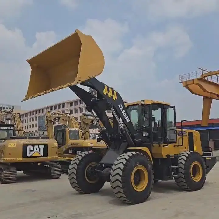Best Quality ZL50GN Wheel Loader 5 Ton Rated Load Hot Sell Used JCB Bobcat Backhoe Loader Front Loader Featuring Core Cat