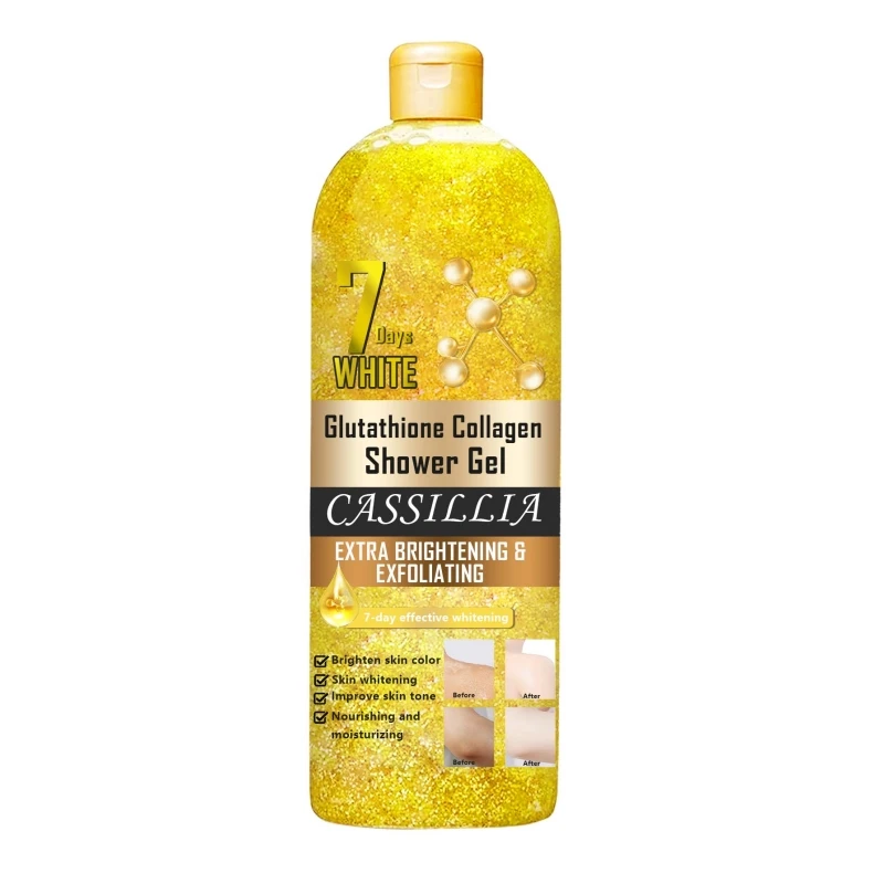 Private Label 7 дней белый глутатион коллаген Отшелушивающий и отбеливающий гель для душа улучшения тонуса кожи гликолевая кислота мытья тела