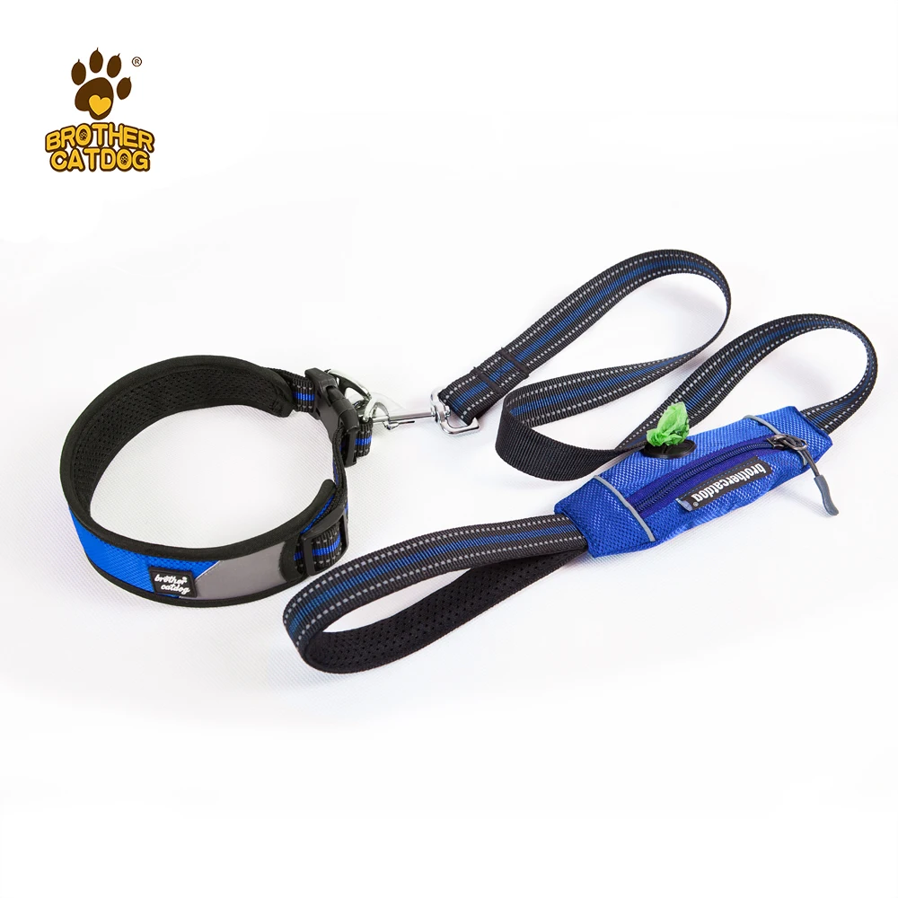 wholesale pet outdoor products  Personalized reflective dog collars Travelling hiking breathable dog collar