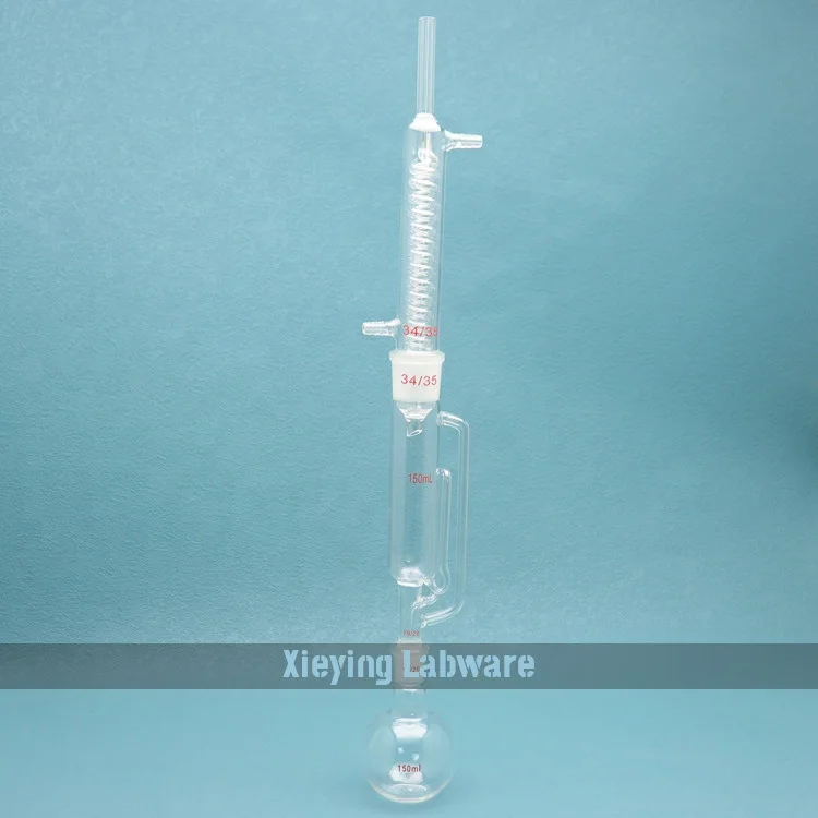 Lab Use Glassware Borosilicate 3.3 Glass Soxhlet Extraction Apparatus Soxhlet Extractor with Coil Condenser