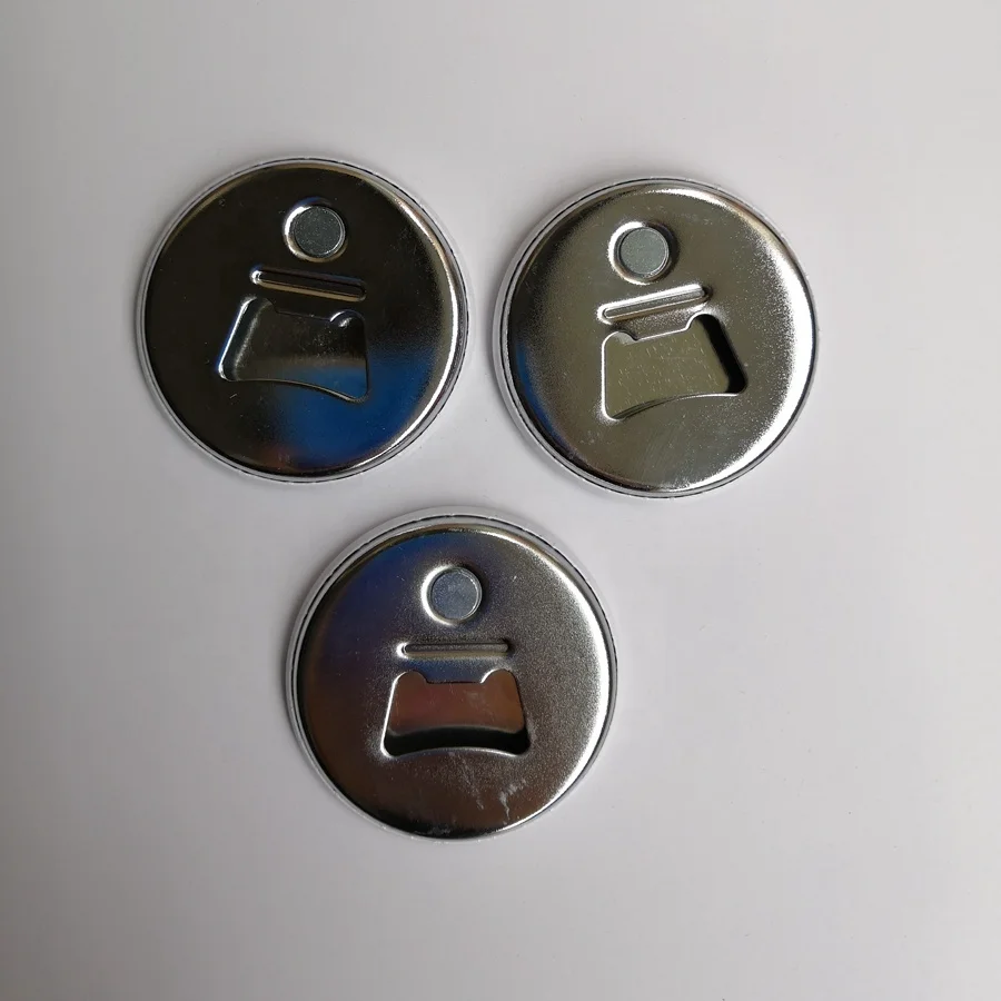Custom new products for magnetic round shaped beer bottle badge opener