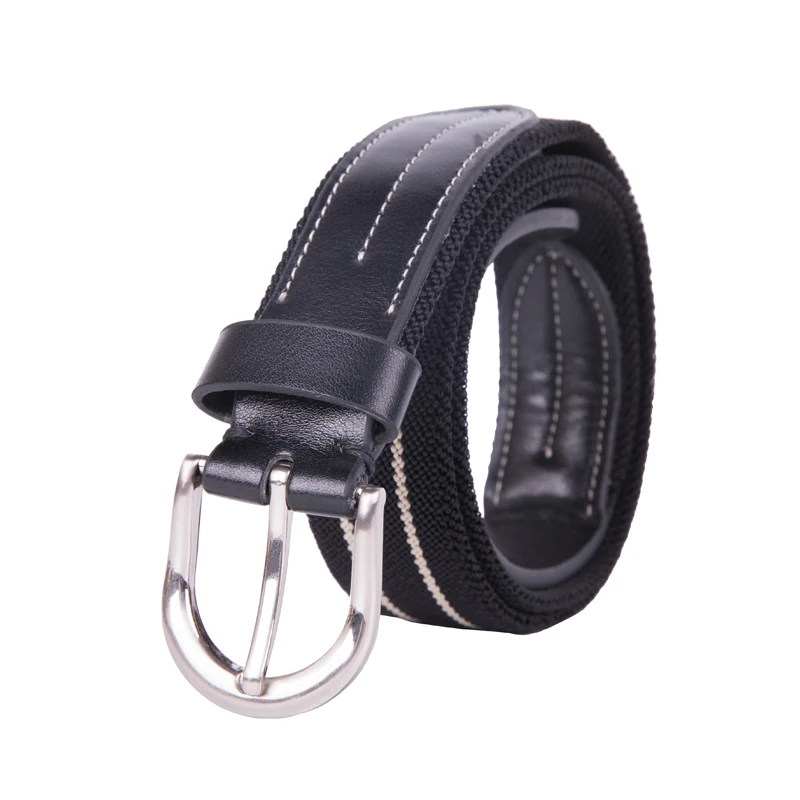 Stretchable  with Leather Woven  White Buckle Adjustable Color Material Origin Braided Rope for Men Custom Logo Golf Belt