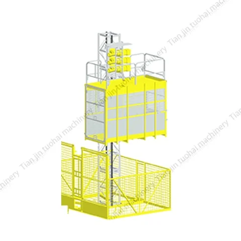 SC200 200 building hoist  and two cabin hoist lifting machine with high quality