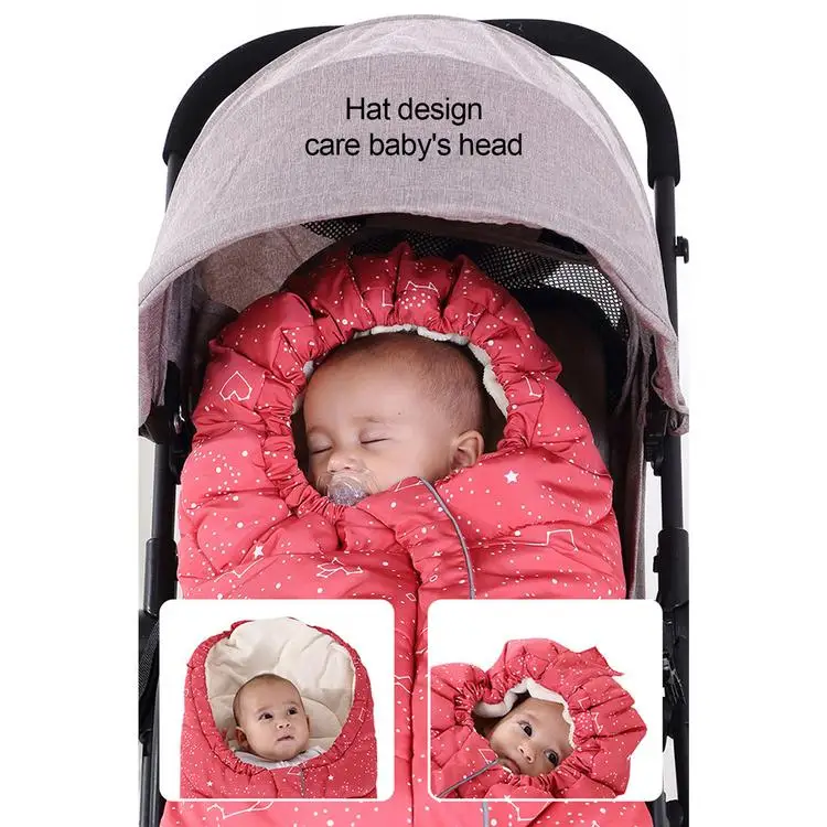 
Winter envelope baby stroller sleeping bag Stroller Sleeping Bag Windproof Warm Footmuff for Winter Outdoor 