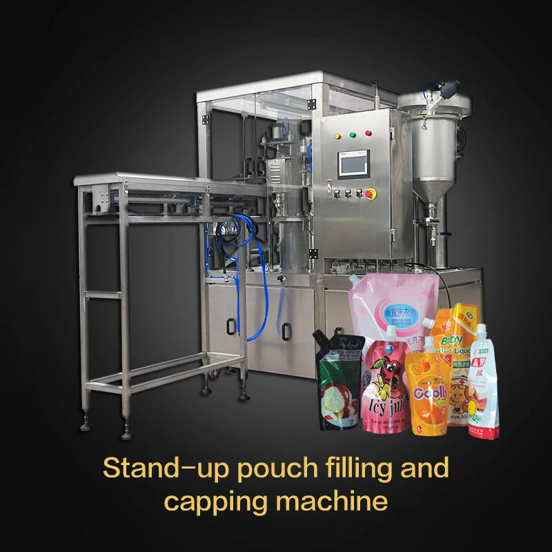Pouch Bag Filling Machine Automatic Tomato Sauce Ketchup Stand up Spout Pouch Filling Packing And Capping Machine