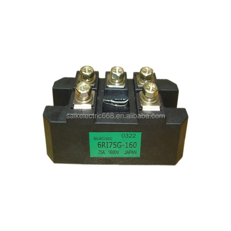 Electric Equipment Phase Diode Bridge Rectifier Thyristor Scr Half Controlled Rectifier Bridge 6RI75P-160