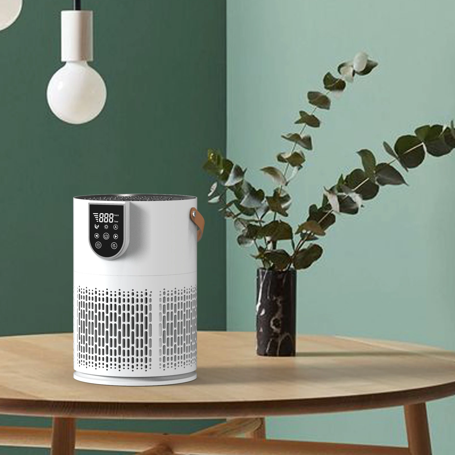 portable Anion Generator 5 speeds Intelligent Detect Air Quality Office Desktop Air Purifier With Hepa Filter 12V PM2.5