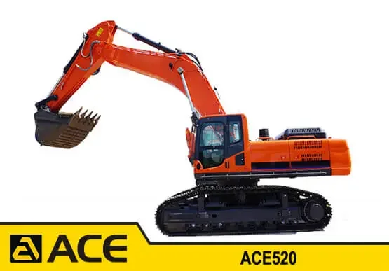 Produced by large factories ACE520 model Large Crawler excavator Operating weight 40 ton 50 ton made in China
