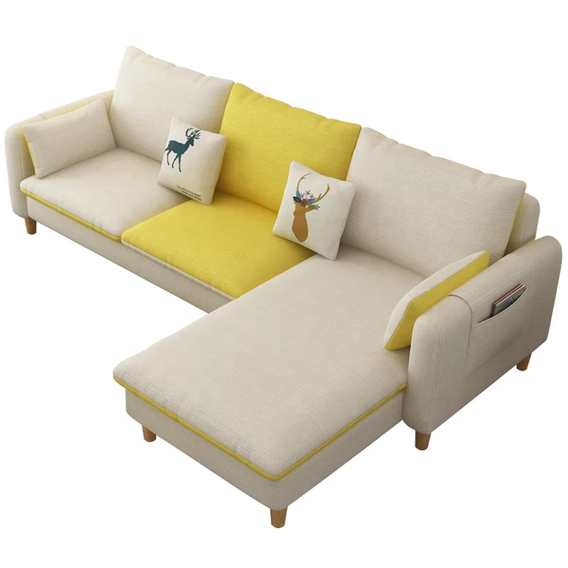 Nordic style Elegant wholesale Indoor blackout fabric sofa Popular Style Black And Grey Couch Customized China Manufacturer