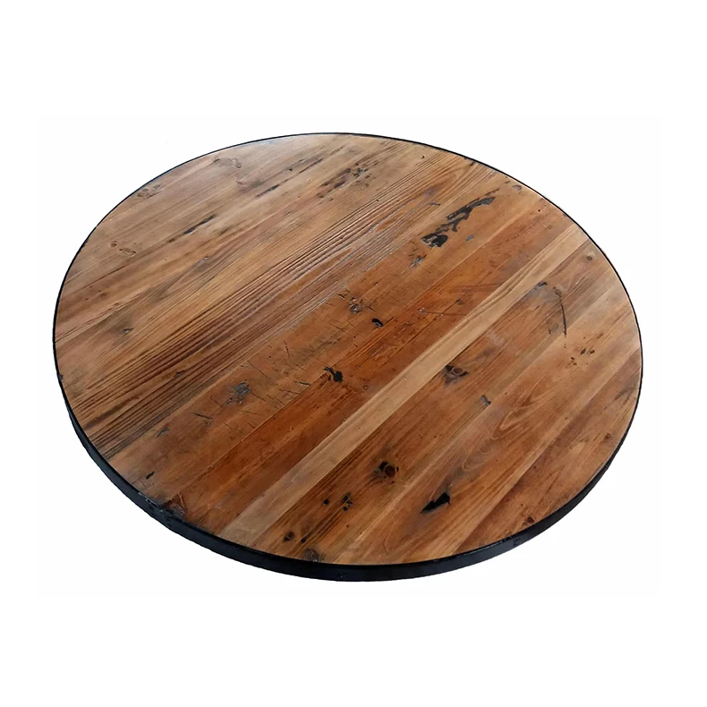 hot selling customized oval round table restaurant bar solid wood table top for sales