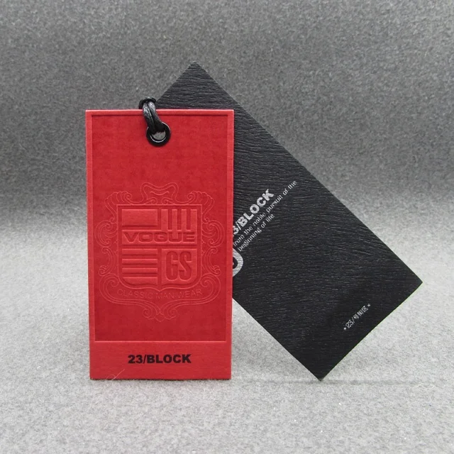Texture Paper Embossed logo Paper Tag