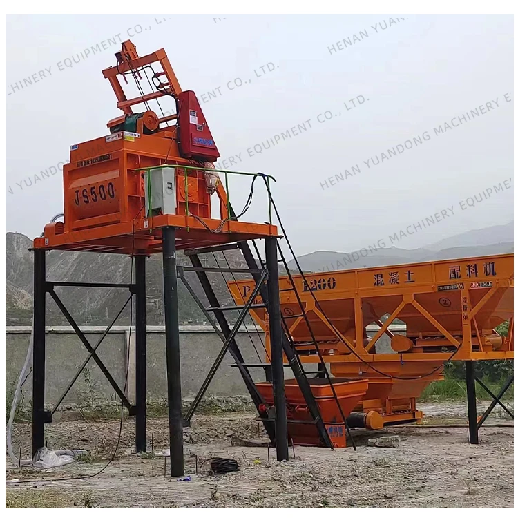 China Factory JS Hydraulic Concrete Mixers Electric Forced Concrete Mixer Twin Shaft Concrete Mixer