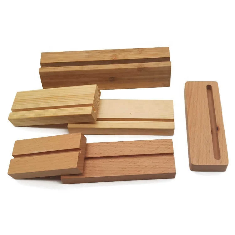 Office Creative Calendar Wood Base Solid Wood Business Card Holder Acrylic Wood Base Card Note Pad Base Card
