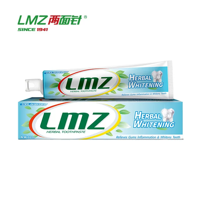 LMZ Adult Basic Care Chinese Herbal Toothpaste Fresh Mint Flavored Whitening Toothpaste for Healthy Teeth Free Sample 120g