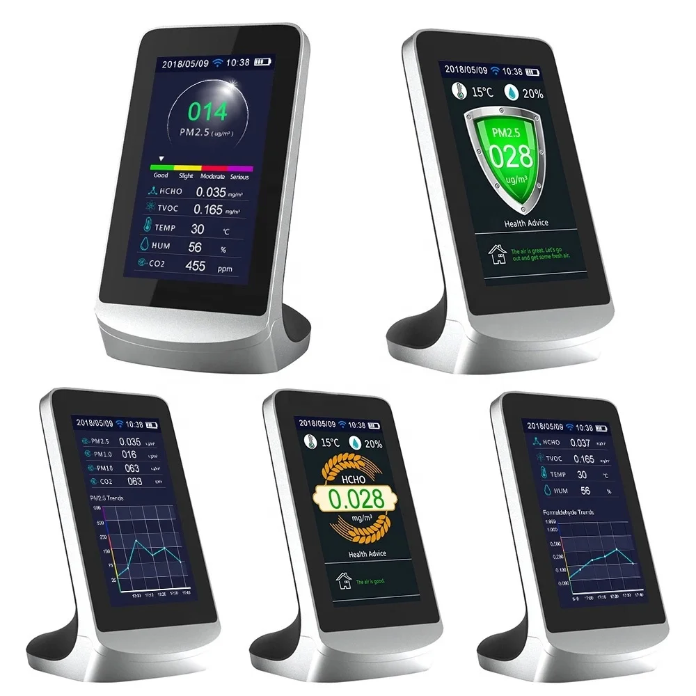 DM72 WIFI CO2 измеритель детектор многофункциональный углекислый газ перезаряжаемый качества воздуха анализатор