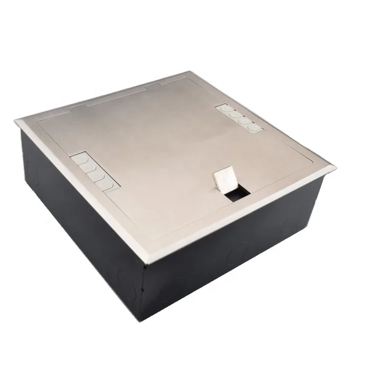 iGERCN ODM 4 gang power socket  Data stainless steel  floor outlet/ raised floor socket outlet socket stainless steel material