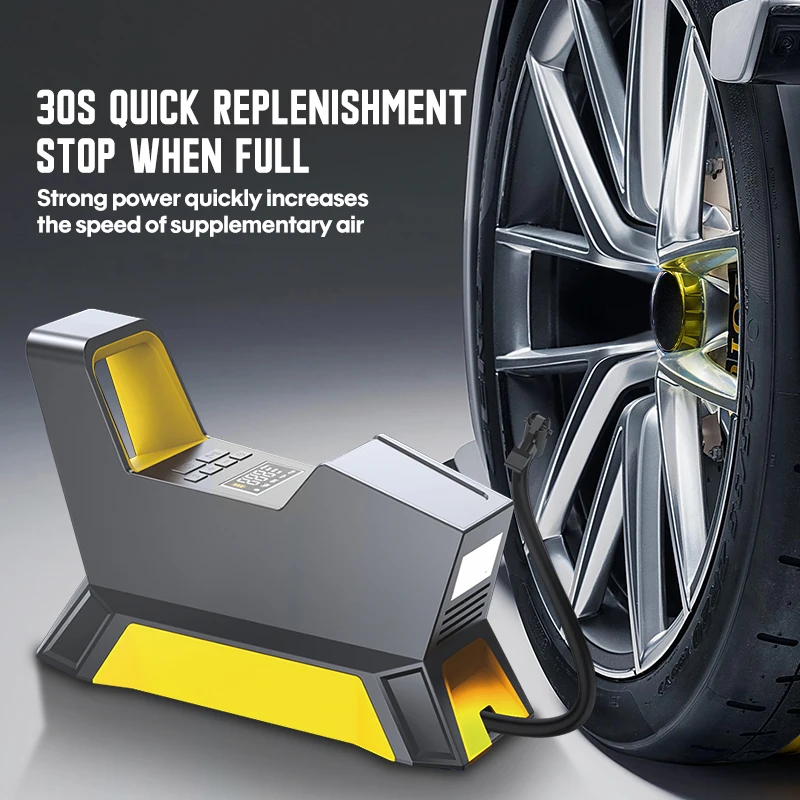 CARSUN Cordless Electric LED Flashlight Electric 12V Car Motorcycle Inflator High Pressure Tire Inflator Bicycle Tire Inflators