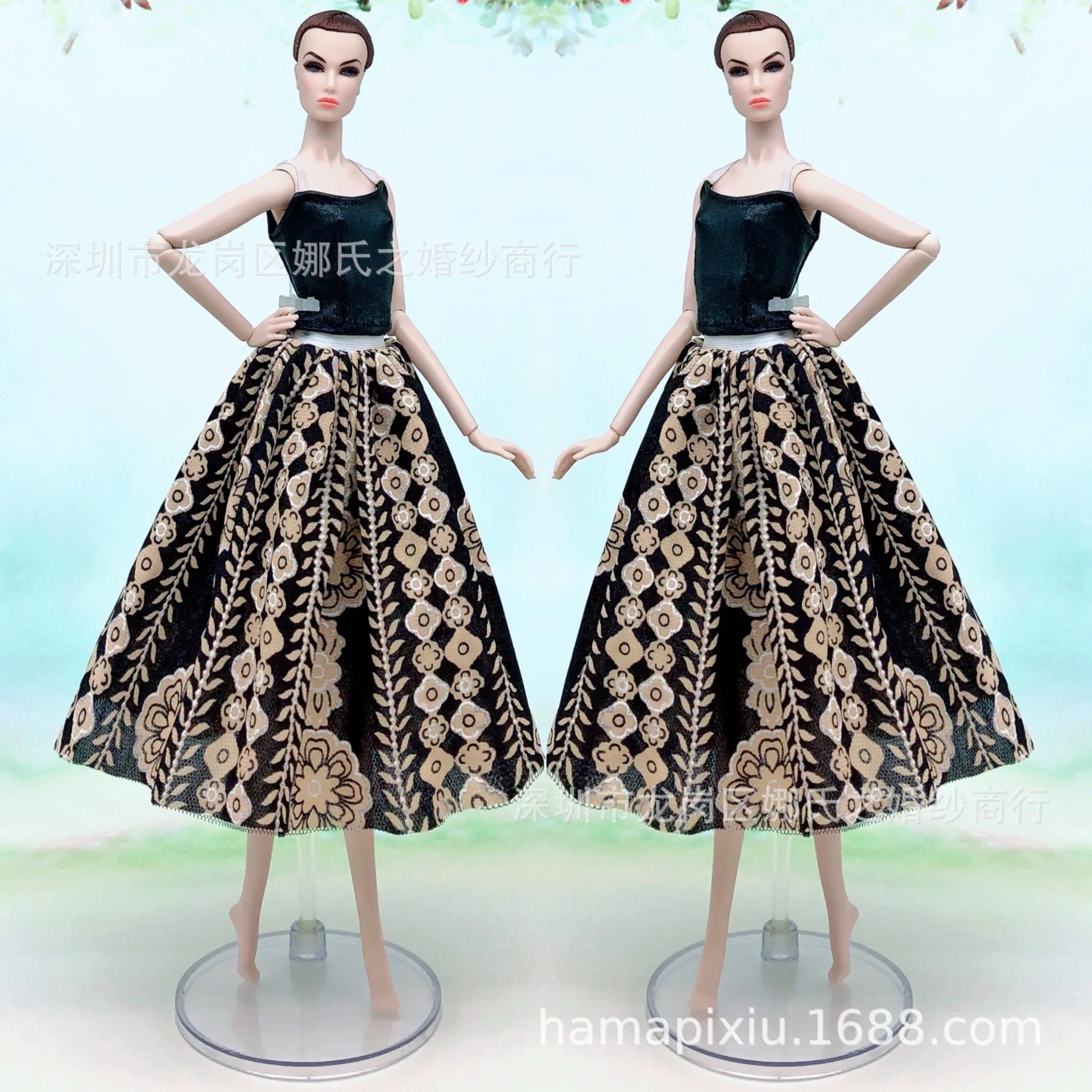 Two-piece European and American fashion dress-up toys can be Barbie doll set clothing fashion Amazon cross-border Hot sale