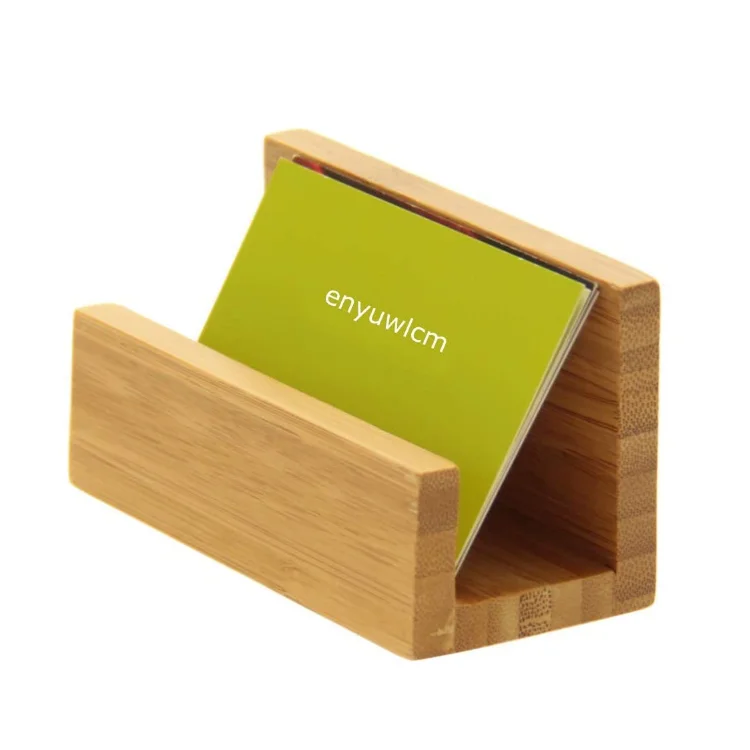 Home decoration multipurpose universal save space smooth solid wood business card case