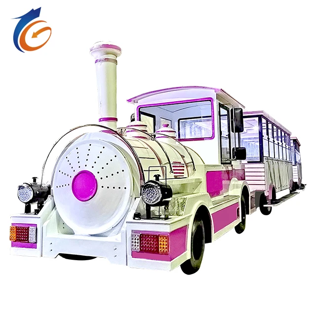 Fuel powered sightseeing trains and trackless train amusement equipment produced by Chinese manufacturers for tourist attraction