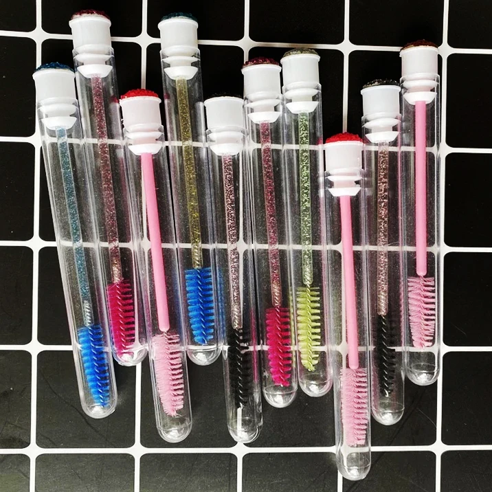 
Disposable glitter eyelash mascara brushes empty mascara wands tubes tubes with brush mascara lash wands 