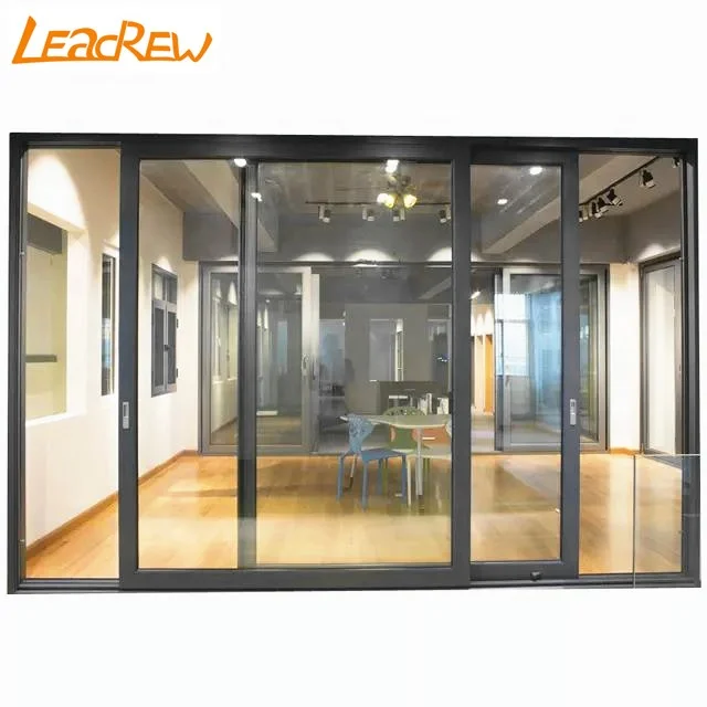 High Quality residence Aluminum alloy Sliding glass door double soft closing 8 wheel sliding door for balcony&kitchen&bathroom