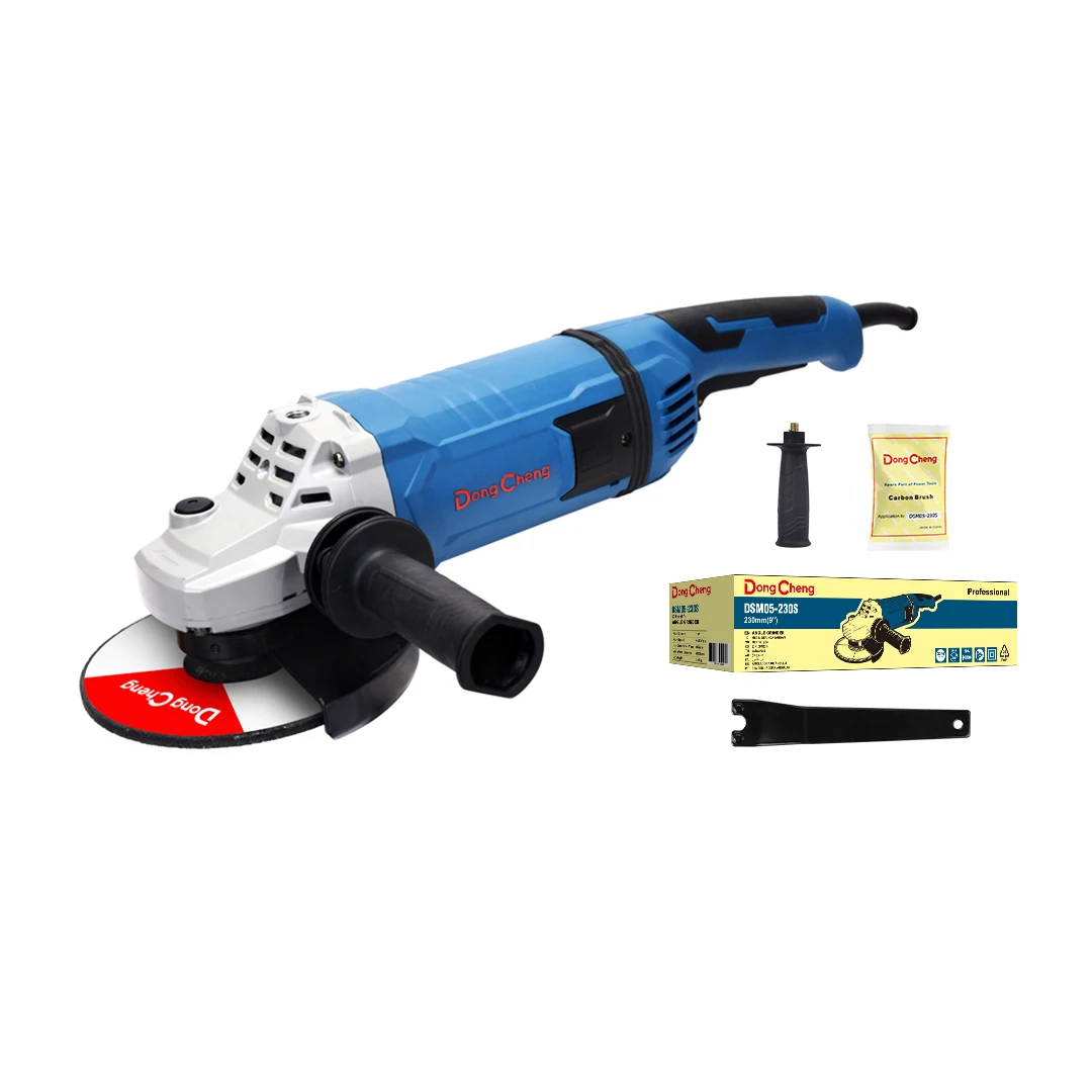 Dongcheng Grinding Tools 13A Power Input 230mm Angle Grinder With Dual Vibration Absorbing System