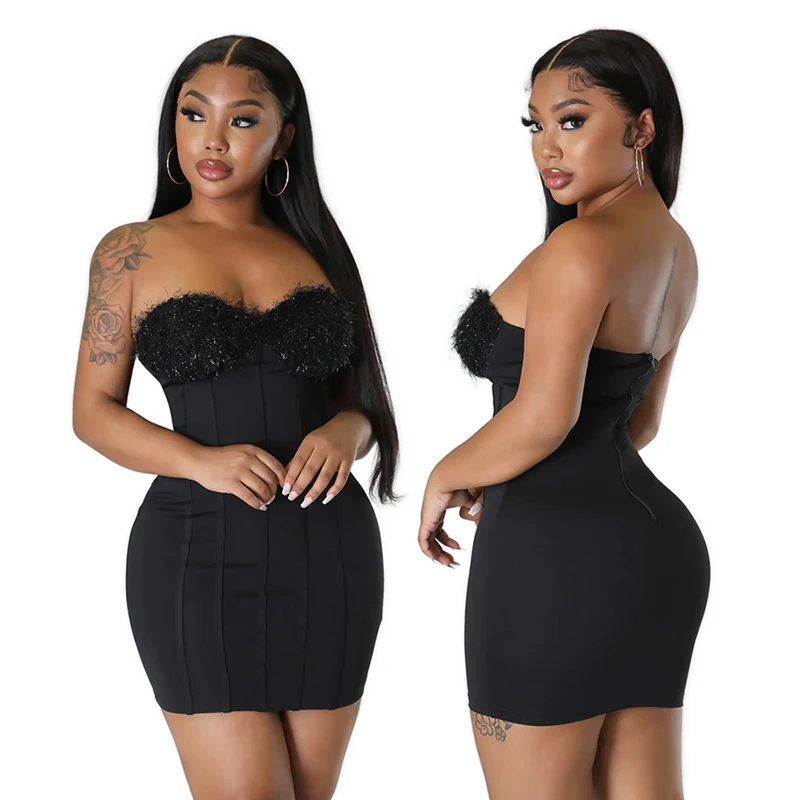 CY900172 Fast Shipping Women Casual Wear Two Piece Dress Set Long Sleeve  Wraps And Mini Bodycon Dresses Suit