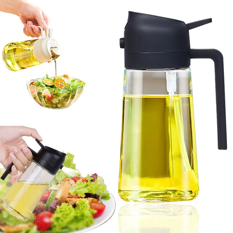 High Quality 470ml Kitchen Glass Spray Bottle BBQ Air Fryer Salad Steak Olive Oil Sprayer for Cooking