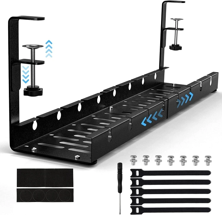 Cable Tray Under Table Stretchable Under Desk Cable Management Tray Under Desk Cable Organizers for Wire Management