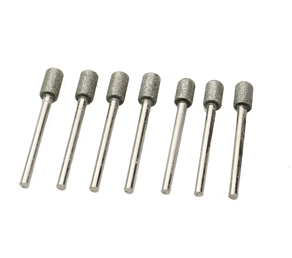 20 Pcs 3mm Shank Diamond Grinding Bits Head Mounted Burr Point Set For Jade Jewelry  Stone Ceramic Grinding Carving  Polishing