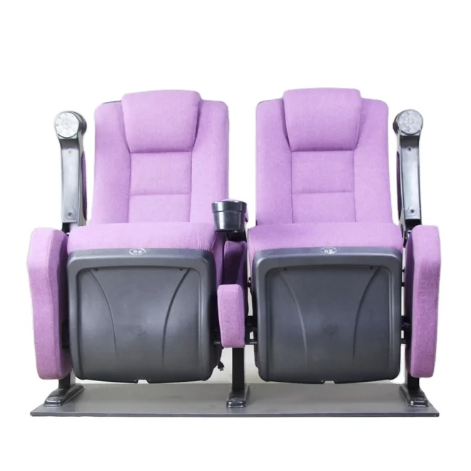 Commercial Theater Furniture Auditorium Chair Conference Hall Desk Chair With Cup Holder