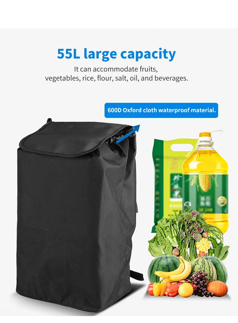 Folding Supermarket Trolley Stainless Steel Metal Shopping Cart With Seat Trolley Cart With Customized Logo