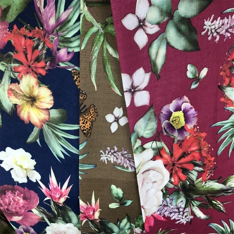 Real Silk Satin Cheongsam Shirt Dress Mulberry Silk Silk Fabric High-end Digital Printing 19mm 38 Brocade Fabric 100% Polyester