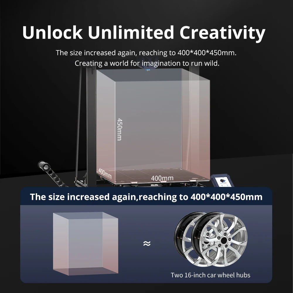 Anycubic Auto Leveling 0.4mm Nozzle Fdm Kobra Max 3d Printer for Diy Home School