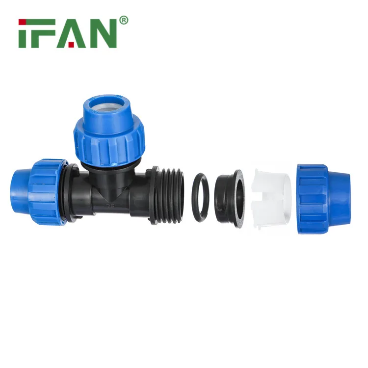 IFAN хорошая цена PE Трубопроводные фитинги Тройник PP компрессионные PE100 HDPE