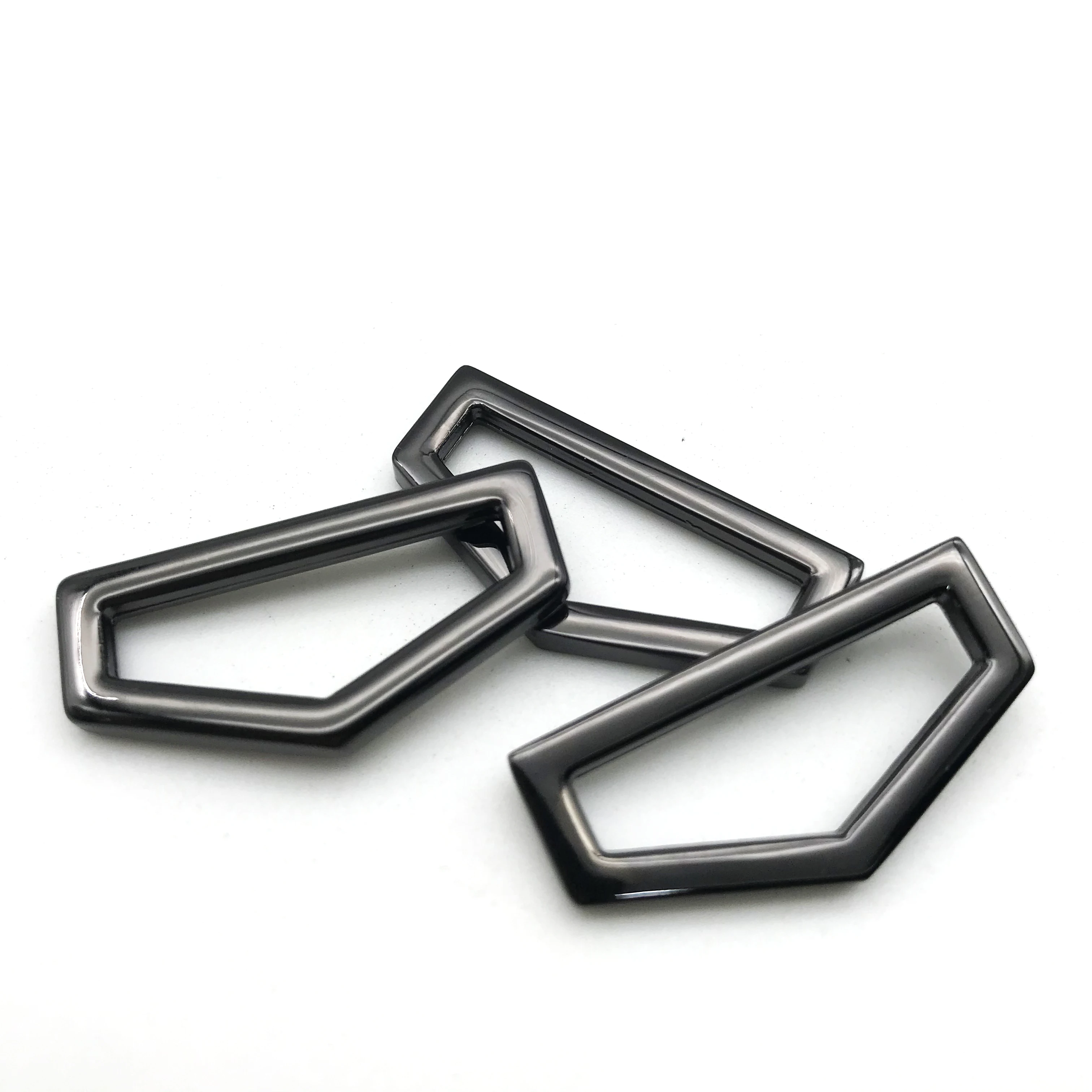 Professional manufacturing clothing tag metal zinc alloy die-casting D buckle jeans label bag decorative buckle