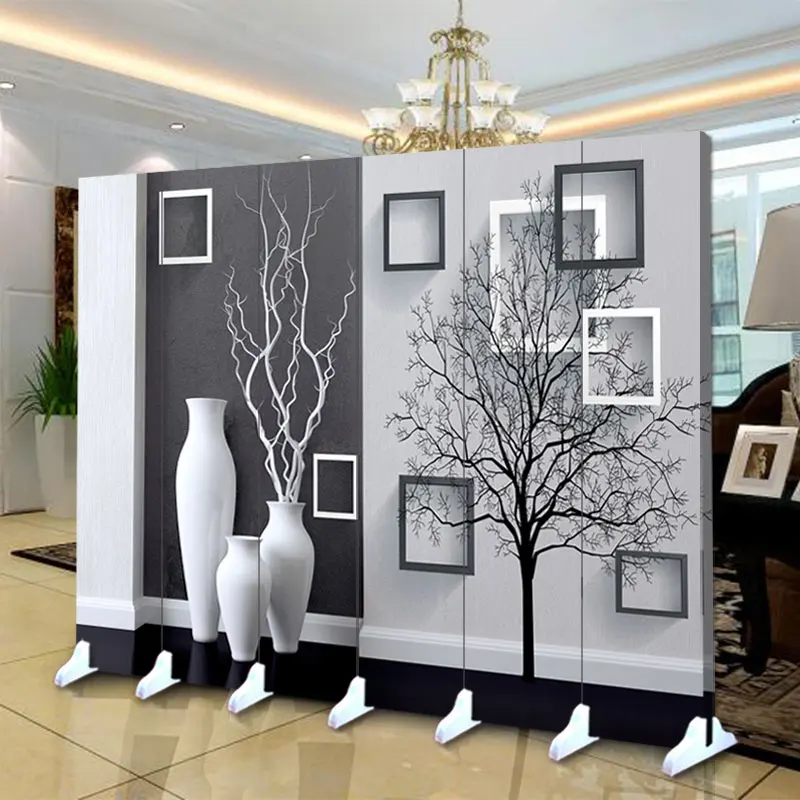 Home Decoration European Modern Simple Folding Mobile Screen Partition Wall