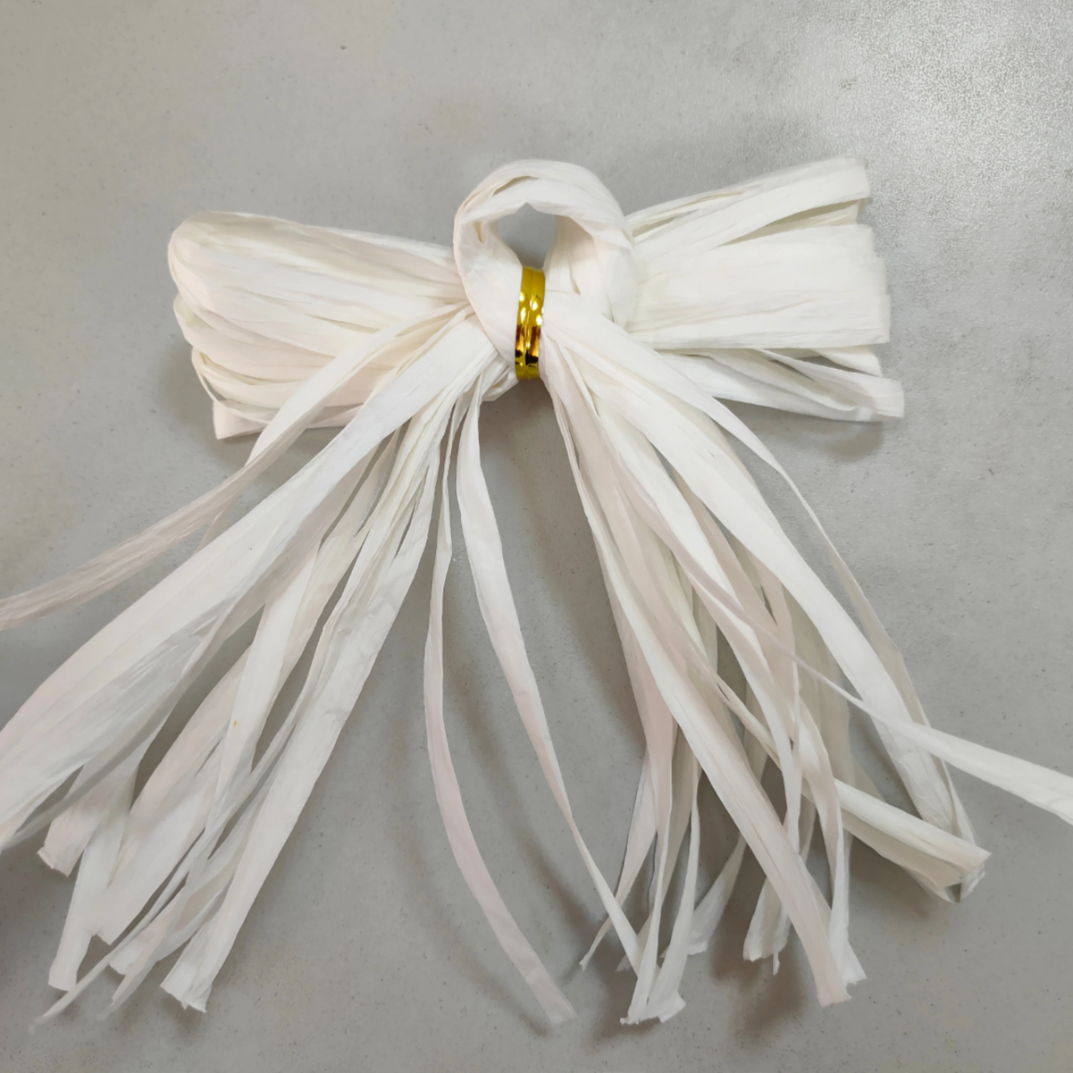 Decorative bouquet paper raffia bow tie natural paper raffia grass bows for gift wrap decoration