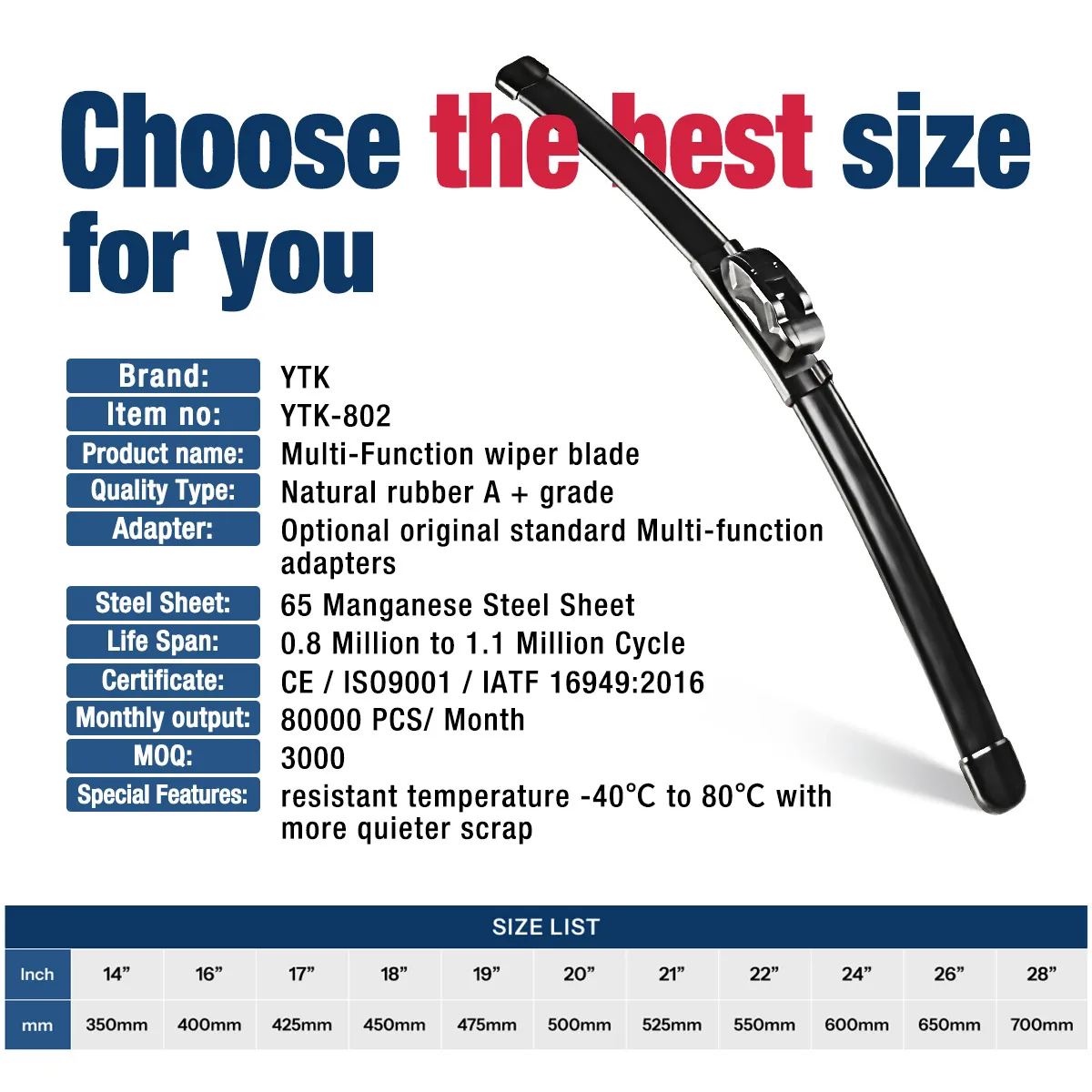 Wholesale Universal Natural Rubber Windshield Wiper Blades Cars Multi-Model including A6 A3 A7 A8 Compatible BMW Audi A4 Models