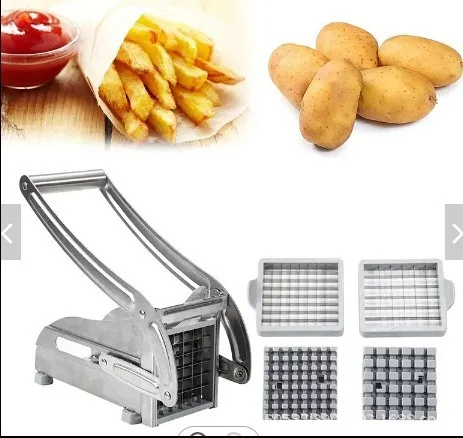 Vegetable Fruit Grid Slicer Chopper Stainless Steel Potato Chips Maker French Fry Cutter Potato Cutter