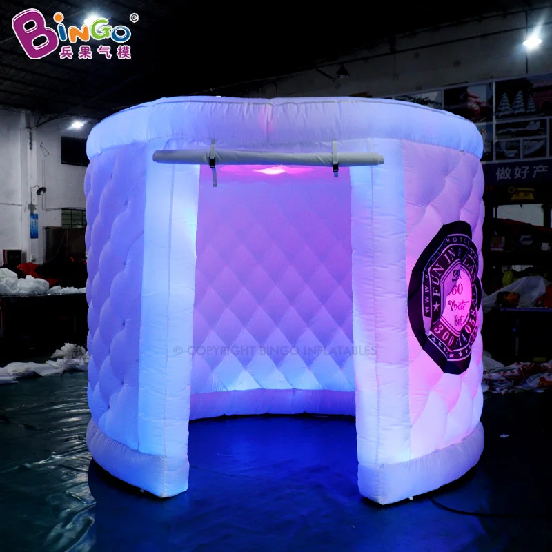 Party Events Inflatable 360 Photo Booth Enclosure Backdrop RGB Led Lights Inflatable Photo Booth