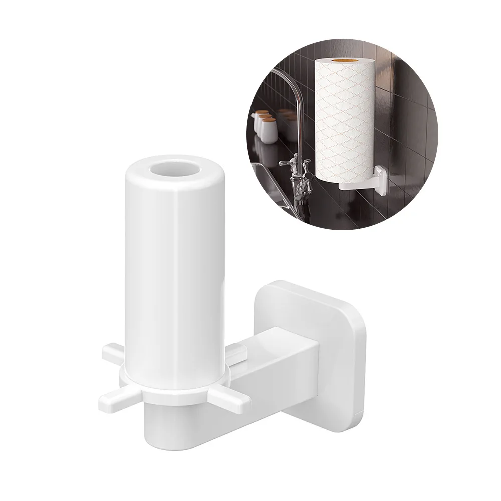 kitchen paper towel rack Plastic sticky tissue holder Toilet wall-mounted roll paper holder