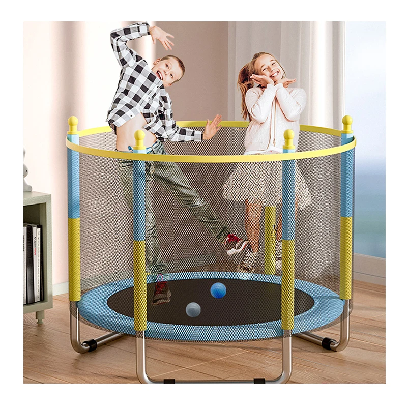 Children Trampoline Sales Parent-Child Interactive Game Fitness Trampoline with Safety Fence Kids Indoor Mini Folding Trampoline