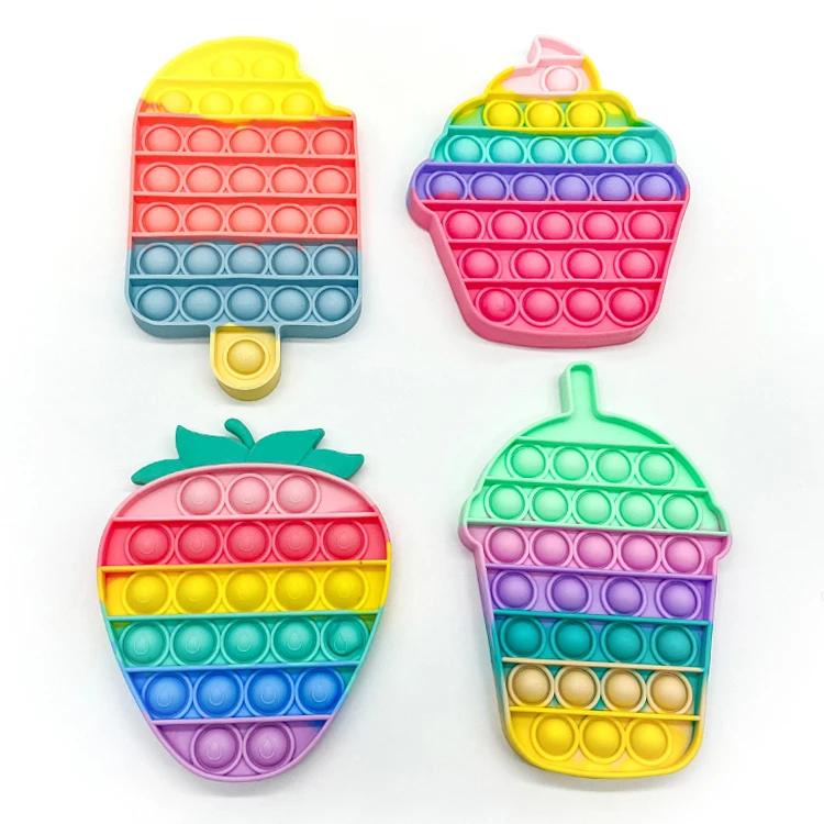 Best Sell Ice Cream  Cute decompression push bubble fidget sensory toy other toys & hobbies For Kids Adult