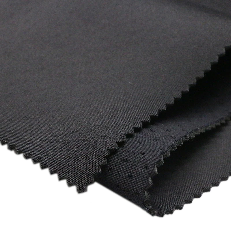 Custom Three-Layer Composite Checkered Jacquard Stretch Cloth Punched Sbr Neoprene Nylon Stretch Fabric