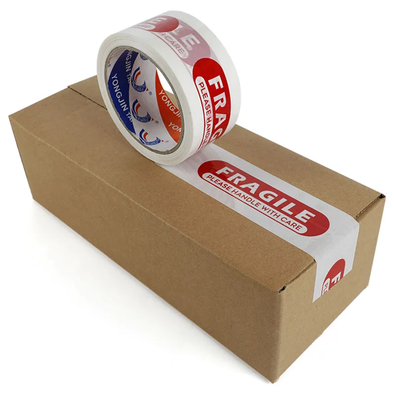 Single Color Logo On White Background Logo Package Transparent Clear Bopp Packaging Tapes